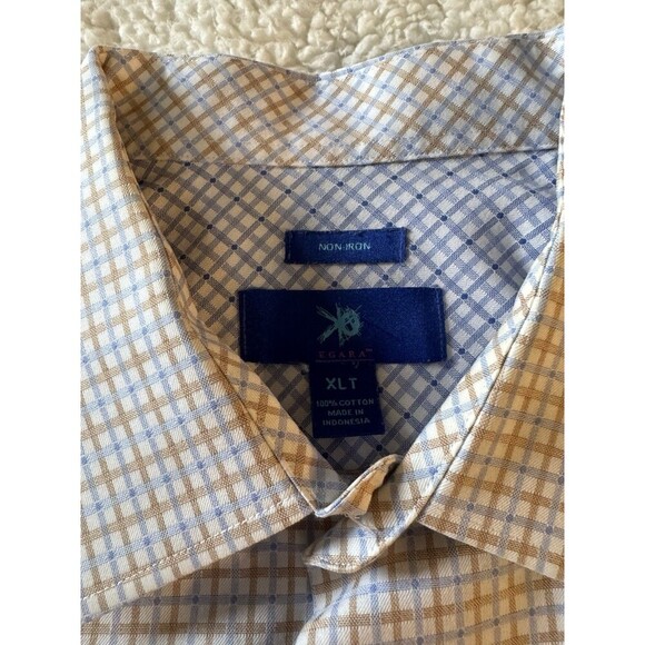 3 EGARA Men's Checked XLT Button Down Shirts Non Iron - Picture 12 of 14